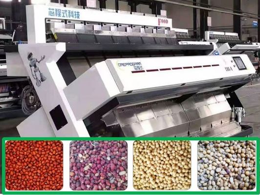 kualitas  8 Chutes Red Beans / Soybean Color Sorter Accurate Recognition 6.0Kw pabrik