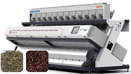 kualitas  768 Channels Coffee Bean Color Sorter Machine With Altera Processor / CCD Camera pabrik